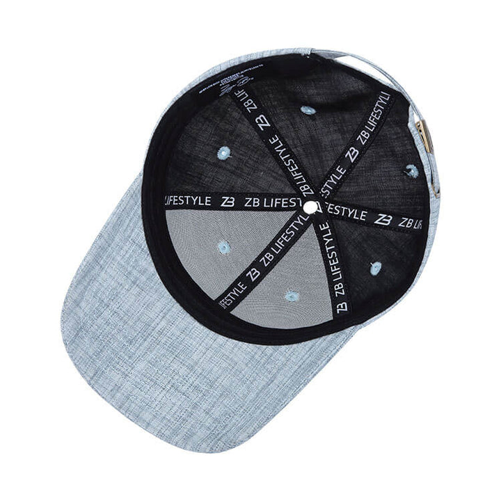 6 Panel Grey Casual Structured Hemp Baseball Cap - Shenxiucaps