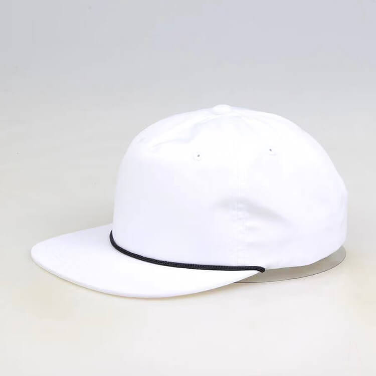 MK110 Cool Nylon Rope Hats Blank Snapback Hats With Rope on Bill - Shenxiucaps