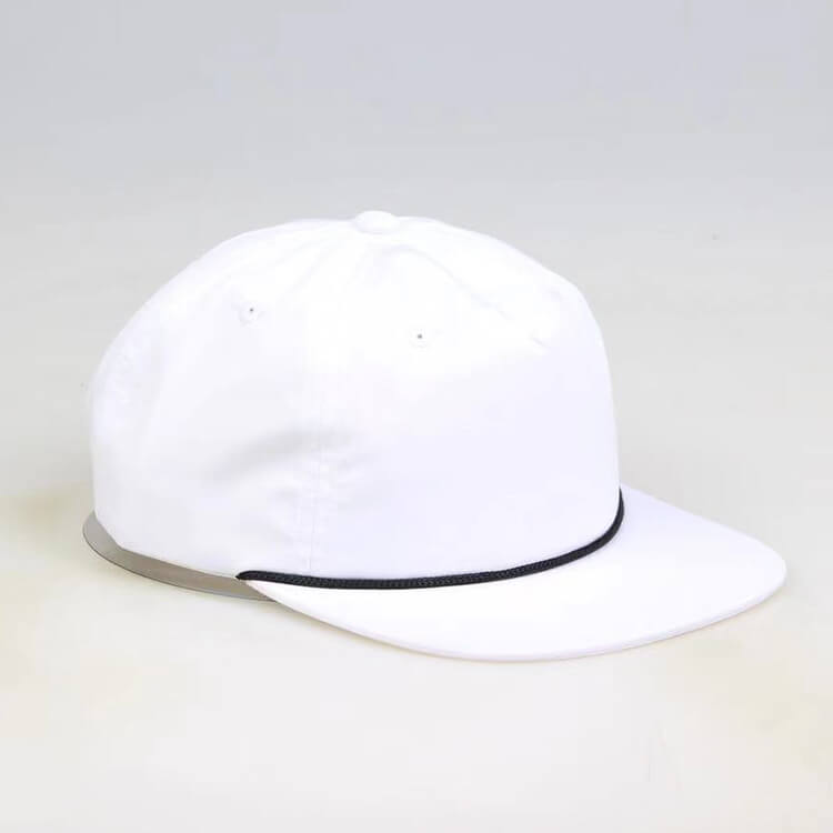 MK110 Cool Nylon Rope Hats Blank Snapback Hats With Rope on Bill - Shenxiucaps