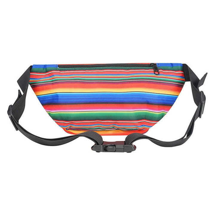 Rainbow Fanny Pack Waist Bag with Wood Logo | Shenxiucaps - Shenxiucaps