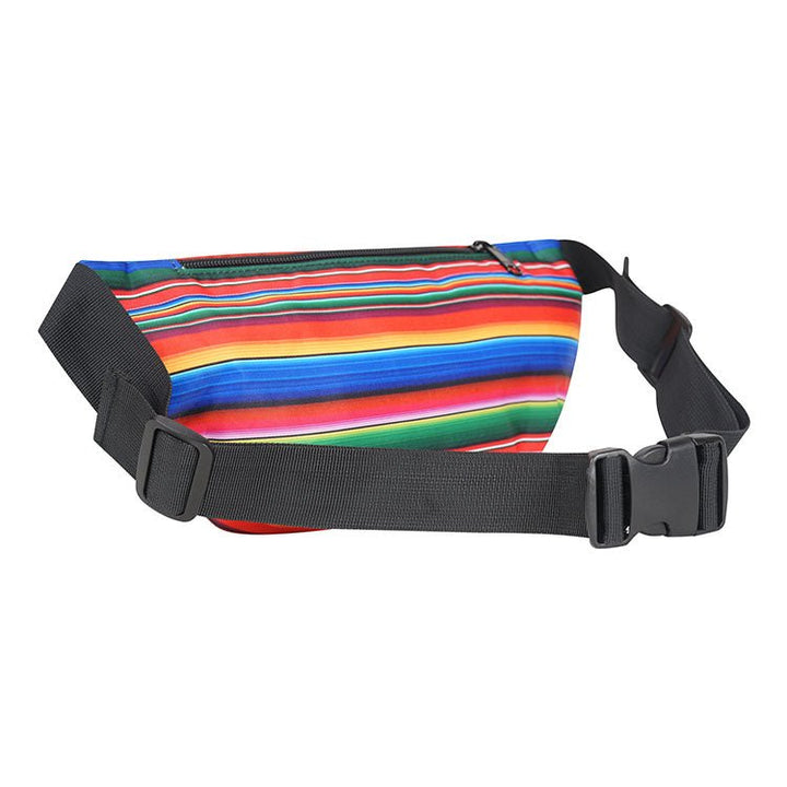 Rainbow Fanny Pack Waist Bag with Wood Logo | Shenxiucaps - Shenxiucaps