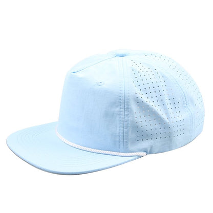 Shenxiu Outdoor Light Blue Perforated Rope Hats - Shenxiucaps