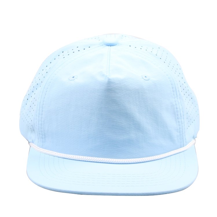 Shenxiu Outdoor Light Blue Perforated Rope Hats - Shenxiucaps